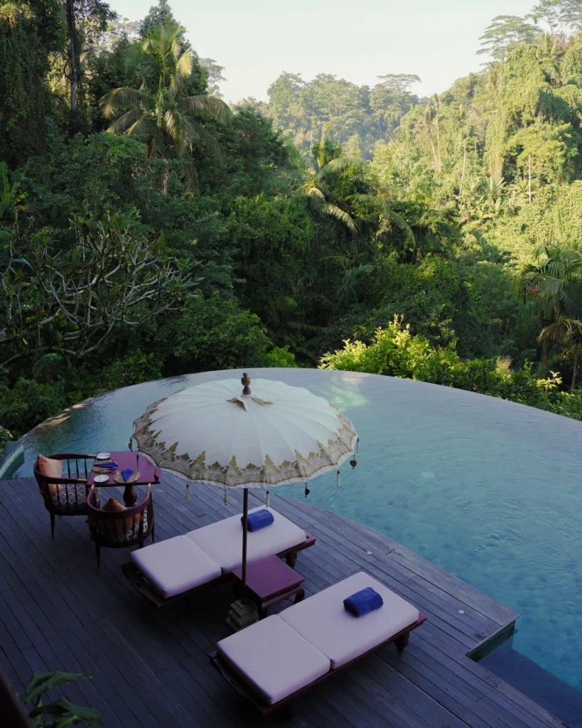 The swimming pool - deck at Natya Resort Ubud