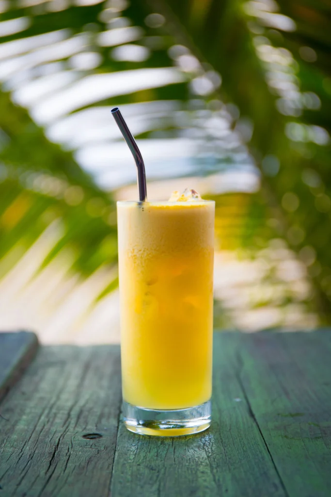 Fresh juice from the bar at Natya River Sidemen